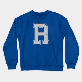 Monogram Blue Grey College House Initial R Crewneck Sweatshirt